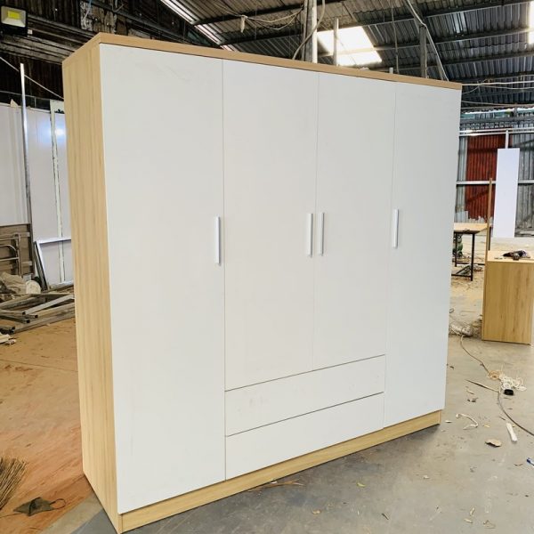 Thanh lý tủ quần áo 4 cánh 1m8 gỗ MDF tồn kho