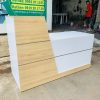 Thanh lý quầy 2m MDF màu trắng vân gỗ mới 99%