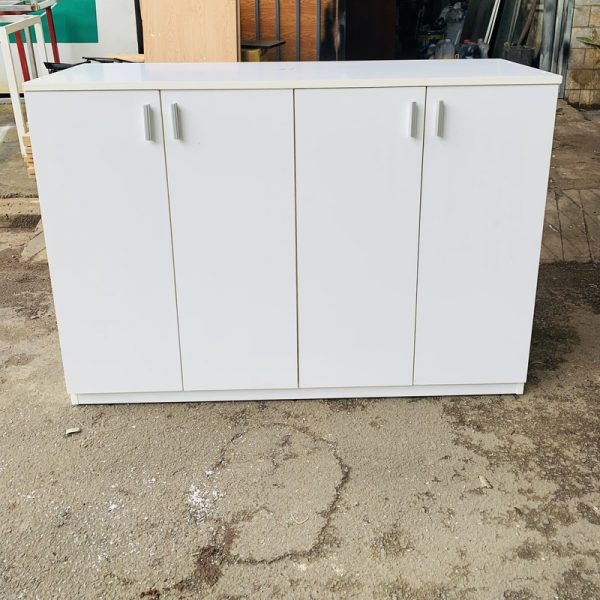 Thanh lý tủ hồ sơ 4 cánh 1m2 MDF màu trắng mới 99%