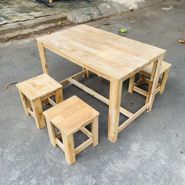 Thanh lý bộ bàn ghế đôn gỗ tự nhiên mới 100%