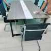 Thanh lý bàn họp 2m4 chân sắt tồn kho mới 99%