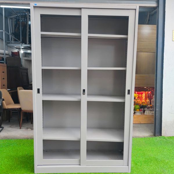 Thanh lý tủ hồ sơ sắt hòa phát 2 cánh lùa mới 95%