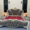 Gường hoàng gia trắng xám 1m8*2m mới 100%