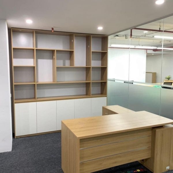 Combo phòng làm việc trưởng phòng MDF sang trọng