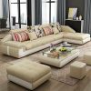 Thanh lý bộ sofa góc L hàn quốc màu kem mới 100%