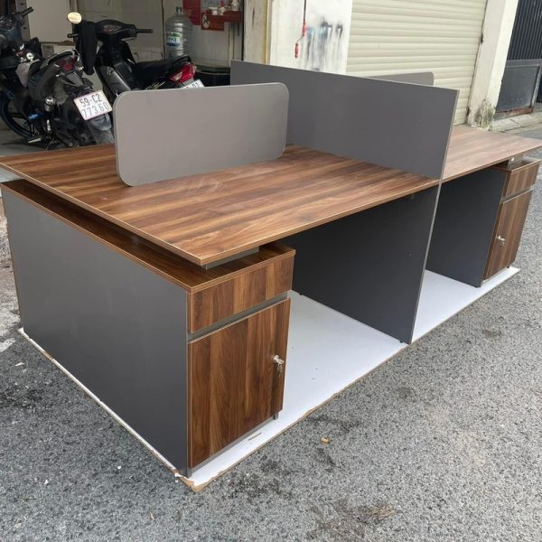 Bàn cụm văn phòng 1m2 MDF 4 chỗ ngồi mới 100%