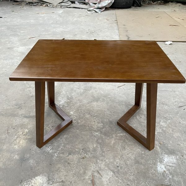 Bàn cafe thấp gỗ 80cm*50cm chân chữ V