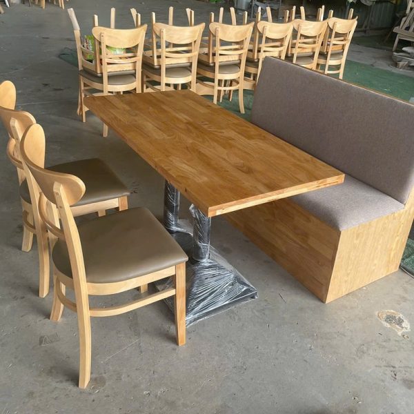 Combo bàn ghế gỗ tự nhiên tồn kho mới 99%