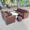 Bộ sofa tiếp khách văn phòng màu nâu mới 99%