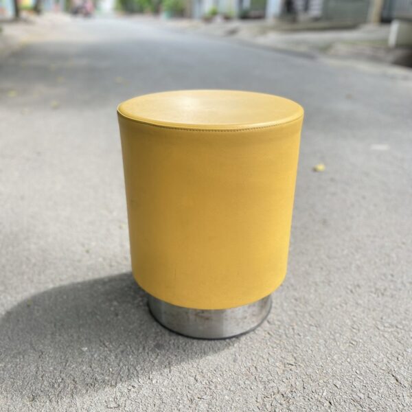 Thanh lý ghế cafe đôn chân ixon bọc da màu vàng