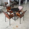 Bộ bàn ghế cafe chân sắt bền đẹp sang trọng