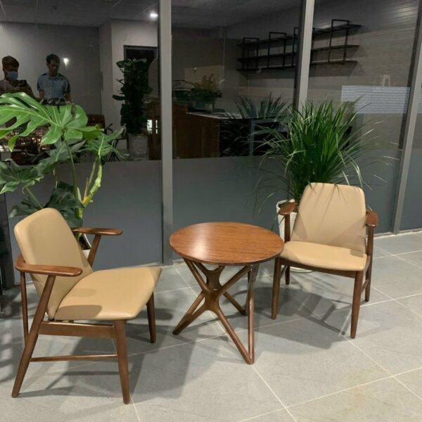 Thanh lý bộ bàn ghế cafe baby gỗ tự nhiên mới