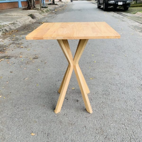 Bàn cafe mặt vuông gỗ tư nhiên mới 100%