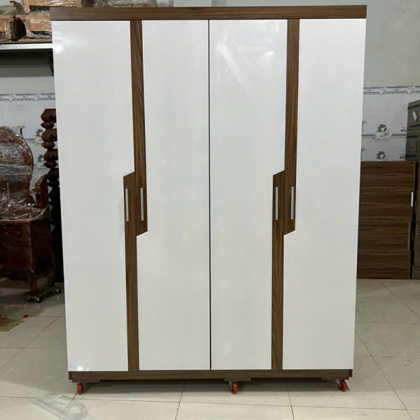 Tủ quần áo 1m6*2m MDF cánh trắng tồn kho mới 99%