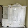 Tủ quần áo hoàng gia tân cỗ điển 2m4 màu trắng