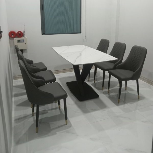 Bộ bàn ăn 6 ghế mặt đá ceramix cao cấp mới 100%