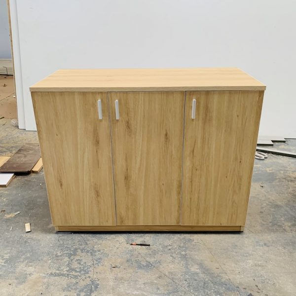 Tủ hồ sơ 3 cánh 1m2 MDF màu vân gỗ mới 100%