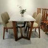 Bộ bàn ghế ăn 4 người mặt đá sang trọng