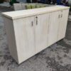 Thanh lý tủ hồ sơ thấp 4 cánh cũ mới 90%
