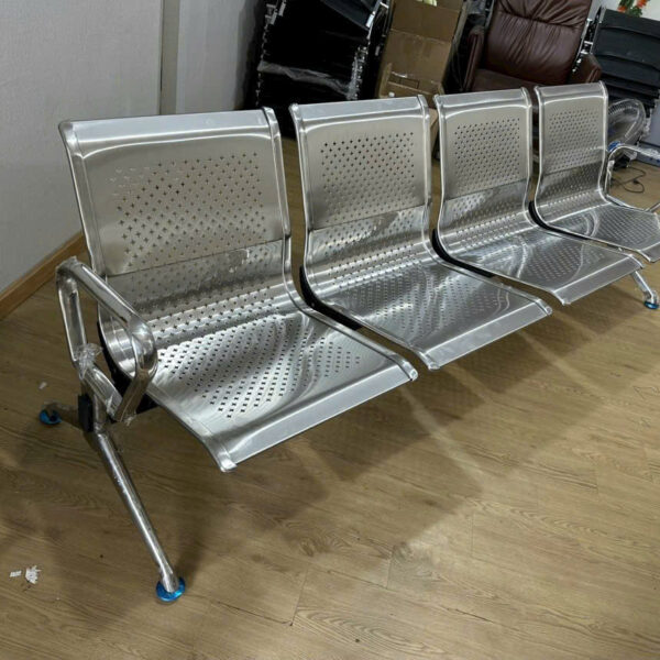 Ghế băng chờ inox 4 chỗ mới 100%