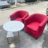 Thanh ghế sofa cafe màu đỏ mới 90%
