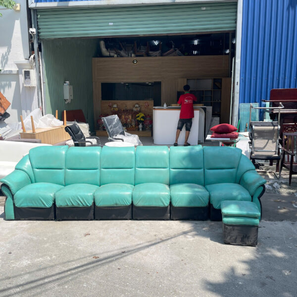 Thanh lý bộ sofa karaoke cũ màu xanh giá rẻ