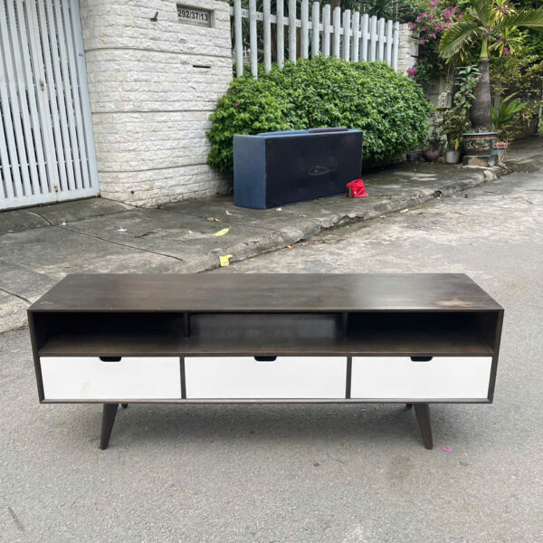 Thanh lý kệ tivi 1m6 3 hộc kéo gỗ tự nhiên