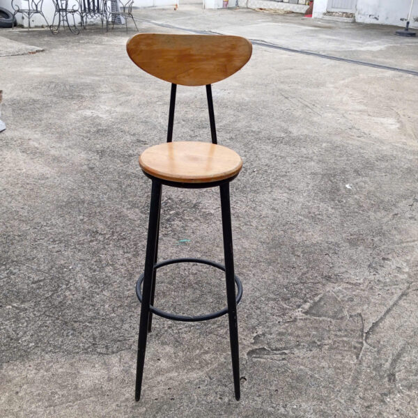 Thanh lý ghế bar chân sắt mặt gỗ mới 90%