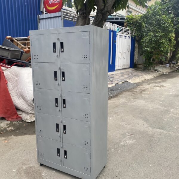 Tủ locker 10 ngăn khóa đầy đủ giá rẻ