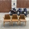 Thanh lý ghế cafe gỗ có tay cho phòng lạnh mới 90%