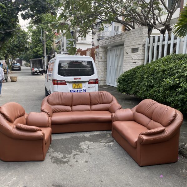 Thanh lý bộ sofa bành màu da bò cao cấp mới 95%