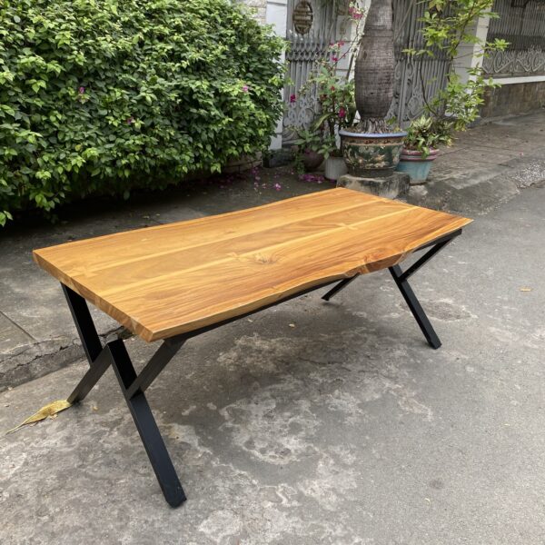 Thanh lý bàn gỗ me tây 1m8 x 90cm mới 95%
