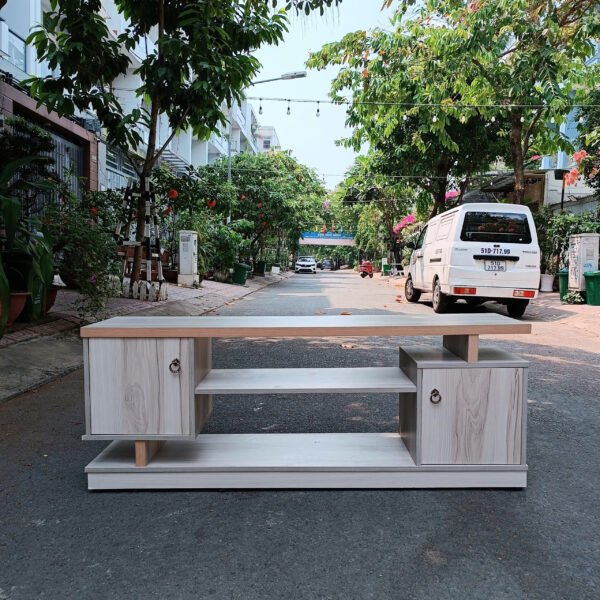Thanh lý Kệ tivi gỗ MDF màu xám 1m9