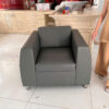 Thanh lý Ghế sofa đơn bọc da chân inox cũ giá rẻ