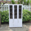 Thanh lý tủ hồ sơ màu nâu cửa trắng mới 95%