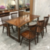 Bộ bàn ăn me tây 6 ghế 7 nan cao cấp