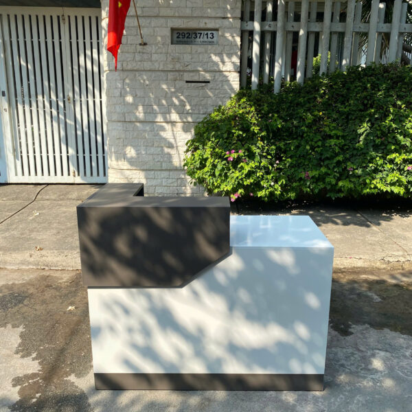 Quầy lễ tân thu ngân gỗ MDF 1m, 1m2 đóng mới