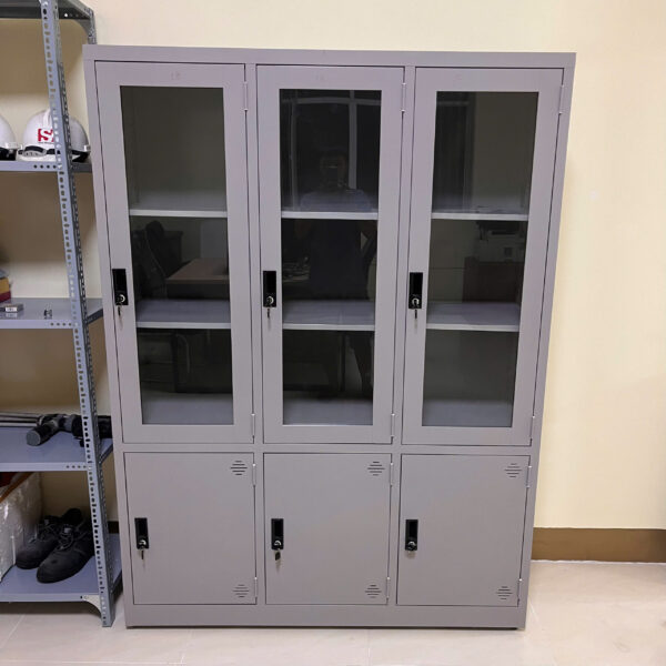 Tủ hồ sơ sắt 3 buồng 1m35x1m85 mới 100%