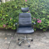 Ghế xoay Trưởng phòng bọc da chân inox như mới