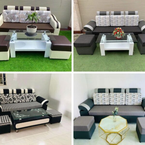 Bộ ghế sofa da phòng khách hiện đại