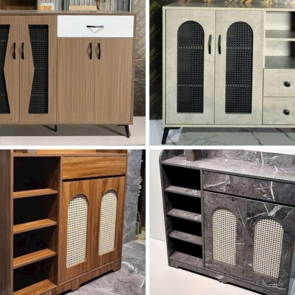 Tủ kệ giày dép cánh mây gỗ MDF cao cấp