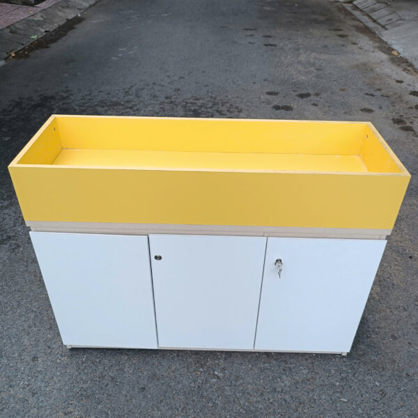 Tủ văn phòng để đầu bàn cũ gỗ MDF 1m2x90cm