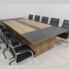 Bàn họp văn phòng gỗ MDF 3m6x1m2 màu nâu