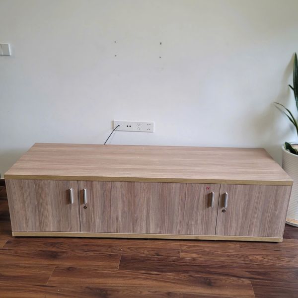 Tủ hồ sơ thấp cũ 4 cánh gỗ MDF thanh lý