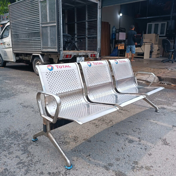 Ghế băng chờ inox 3 chỗ cũ giá rẻ