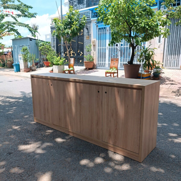 Tủ hồ sơ thấp gỗ MDF 1m8x75cm màu nâu giá rẻ