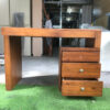 Bàn làm việc gỗ cũ 1m2 màu nâu 3 hộc