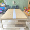 Bàn làm việc nhóm 4 người 1m6x2m8 mới 95%