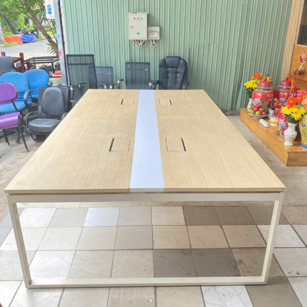 Bàn làm việc nhóm 4 người 1m6x2m8 mới 95%