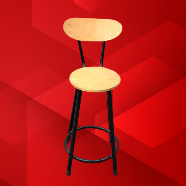 Ghế quầy bar có tựa chân sắt mới 90%